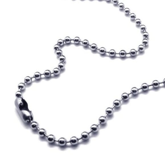 Men's Playboy Necklace Bunny Pendant Dog Tag Stainless Steel Black Carbon Fiber - Picture 5 of 8